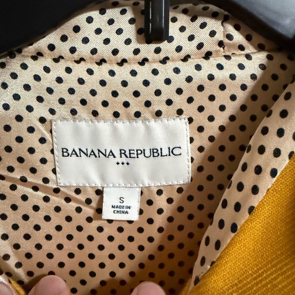 Banana Republic Yellow Duffle Jacket Hooded Toggle Coat S - Picture 3 of 5